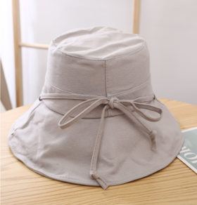 Casual Hat cotton kettle hat middle brim Grey