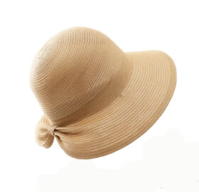 Casual Hat linen straw back split basin natural