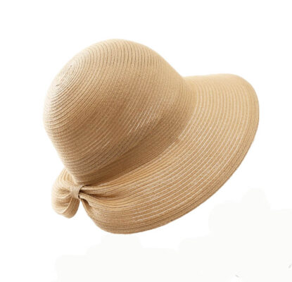 Casual Hat linen straw back split basin natural